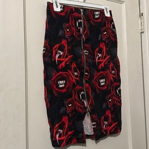 Killstar killer roses skirt